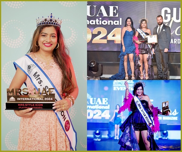 Mumbai Kandivali Girl and Dubai resident PAYAL JHA has been crowned Mrs. UAE International Style Icon in United Arab Emirates