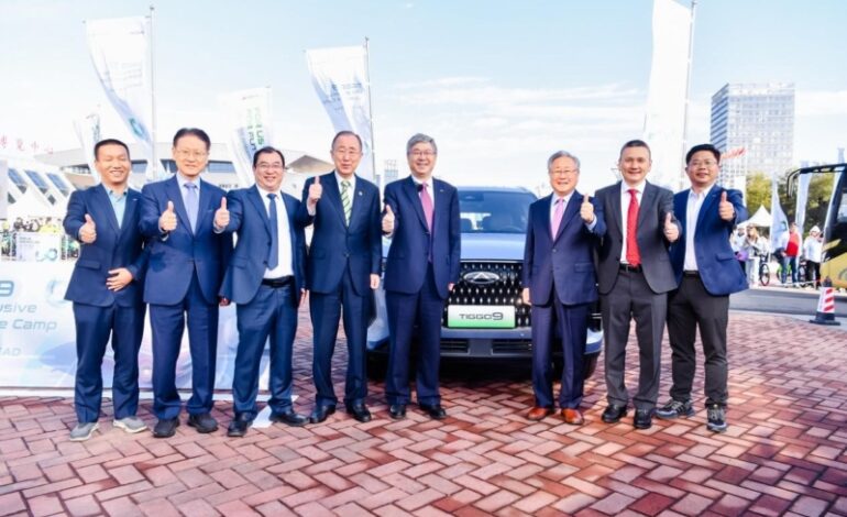 Ban Ki-moon Attends Chery RIDE GREEN LIFE in the Tiggo 9 PHEV, Promoting Green Travel